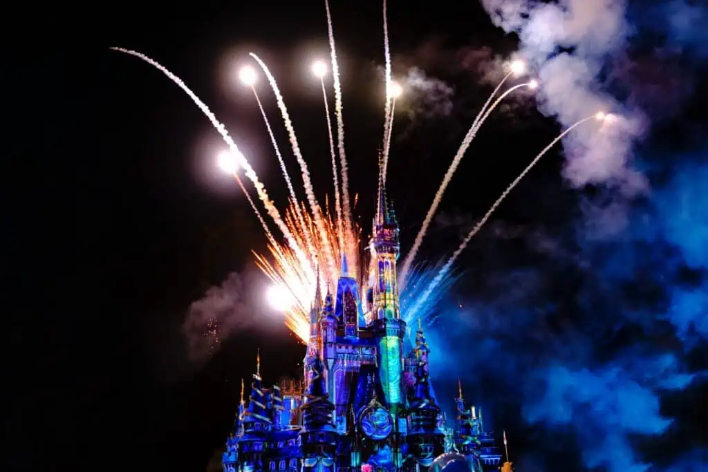 The happily ever after fireworks show at the magic kingdom; magic kingdom itinerary